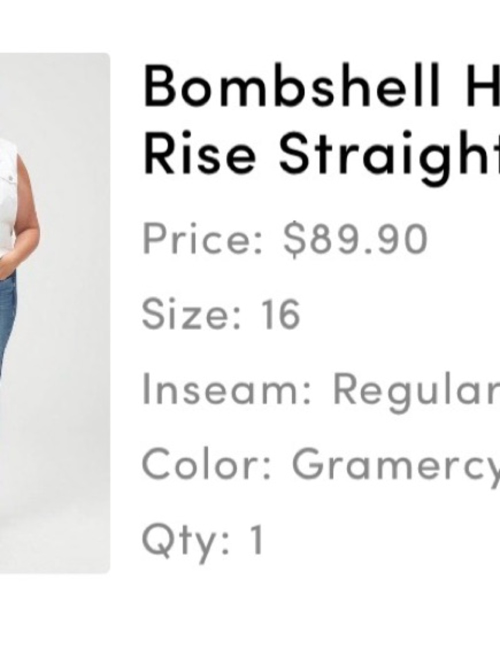 Torrid Bombshell Straight Jean - Picture 4 of 5